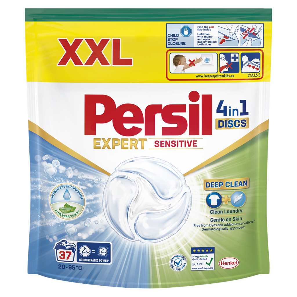 Капсули для прання Persil 4in1 Discs Expert Sensitive Deep Clean 37 шт. (9000101830941) - зображення 1