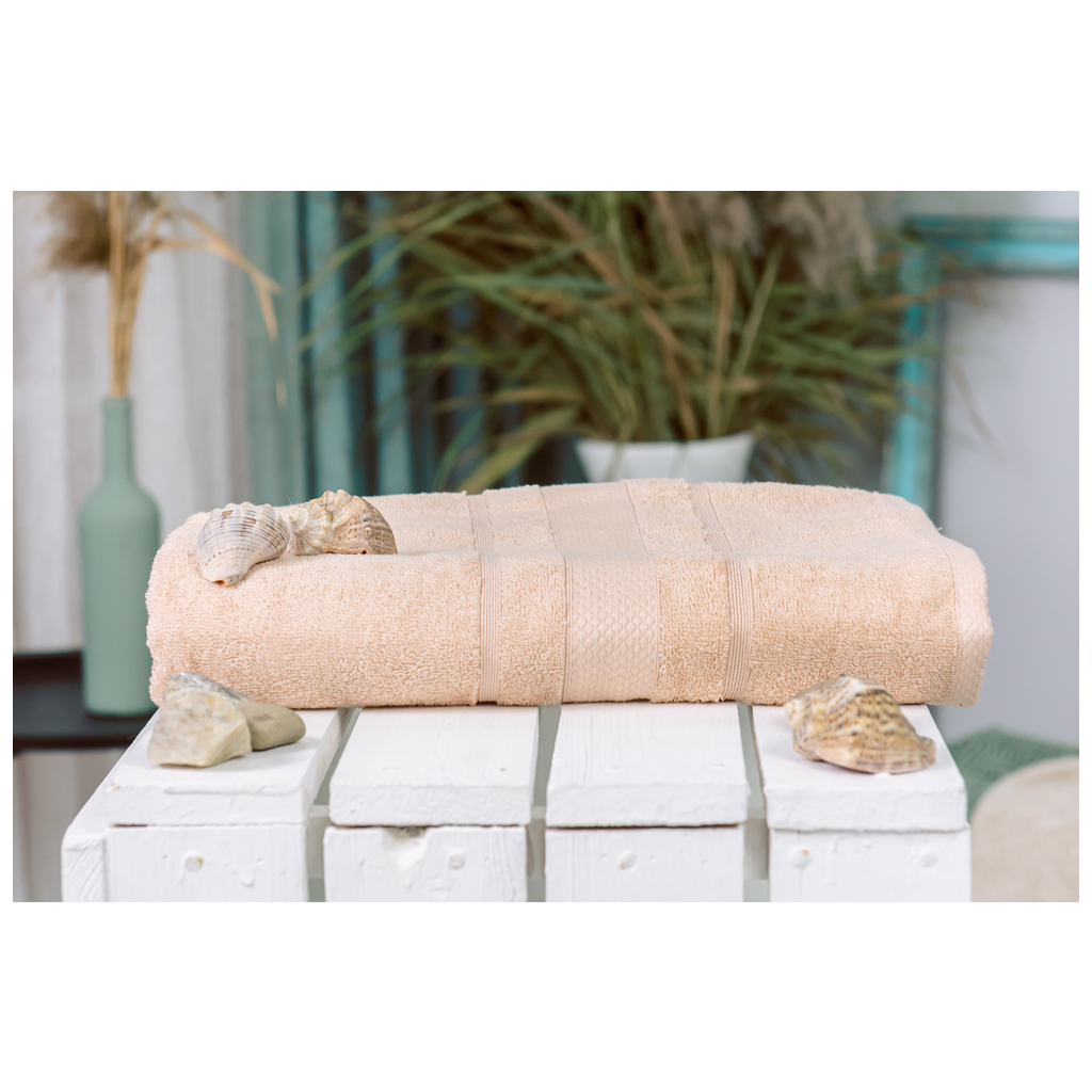 Рушник MirSon банний 5005 SoftNess Ivory 100x150 см (2200003181234) - зображення 1