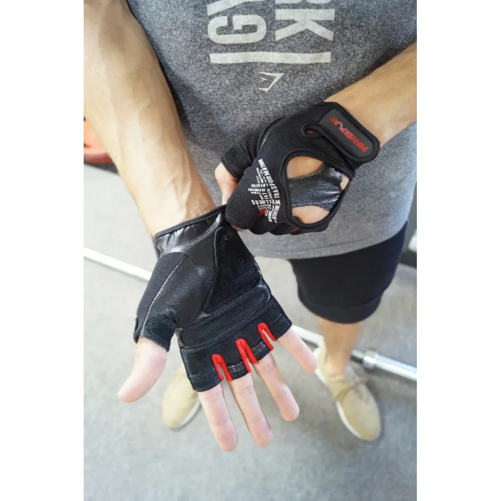 Рукавички для фітнесу PowerPlay 2222 Чорні XL (PP_2222_XL_Black) - зображення 6