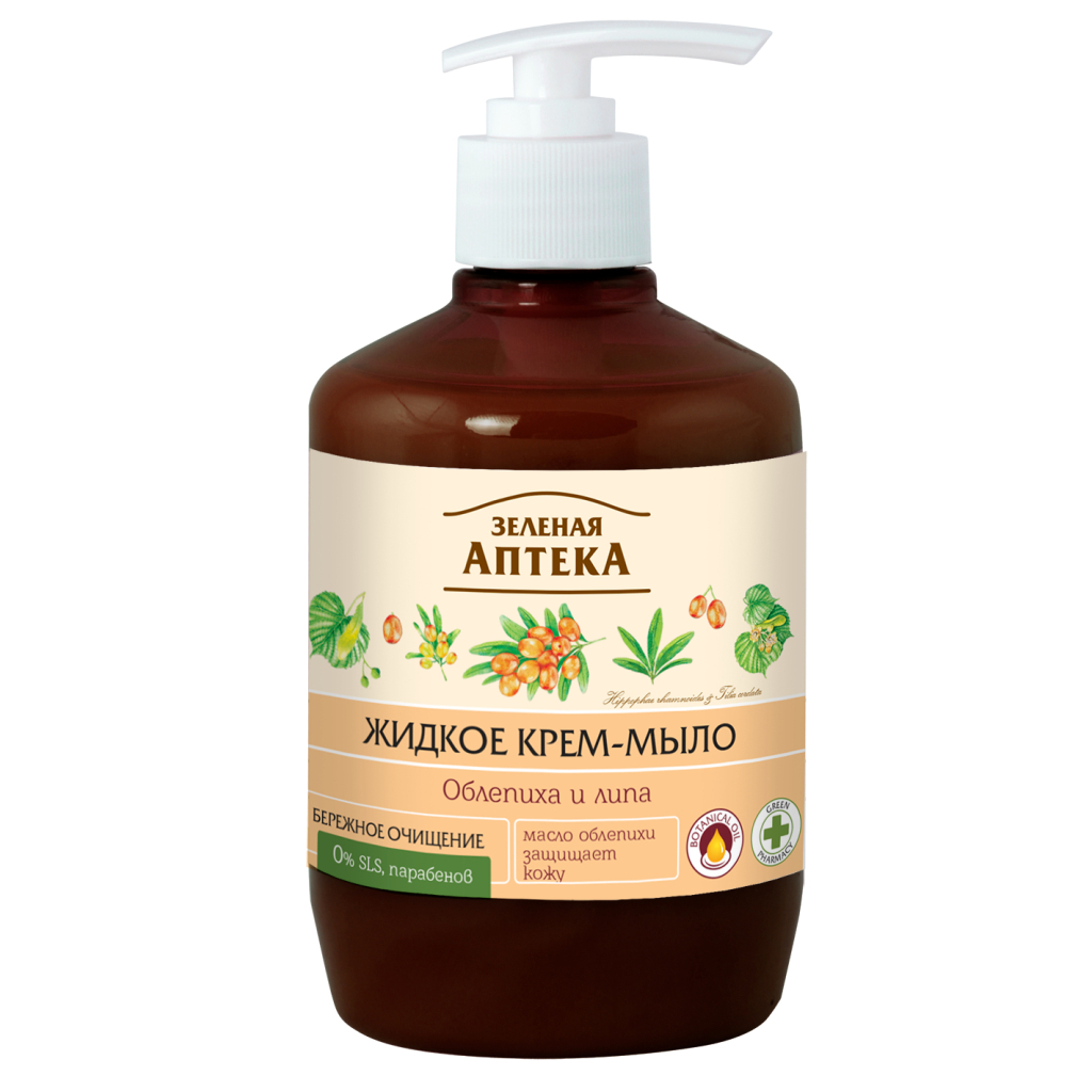 Рідке мило Зелена Аптека Обліпиха та липа 460 мл (4823015916700) - зображення 1