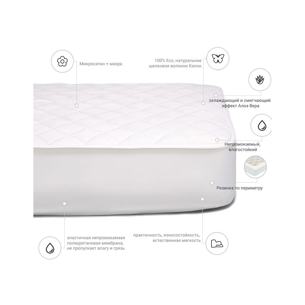 Наматрацник MirSon Silk Aloe Vera 298 (2200000375360) - зображення 3