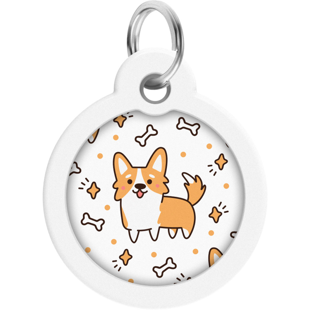 Адресник для тварин WAUDOG Smart ID з QR паспортом "Корги", круг 30 мм (230-0212) - зображення 2