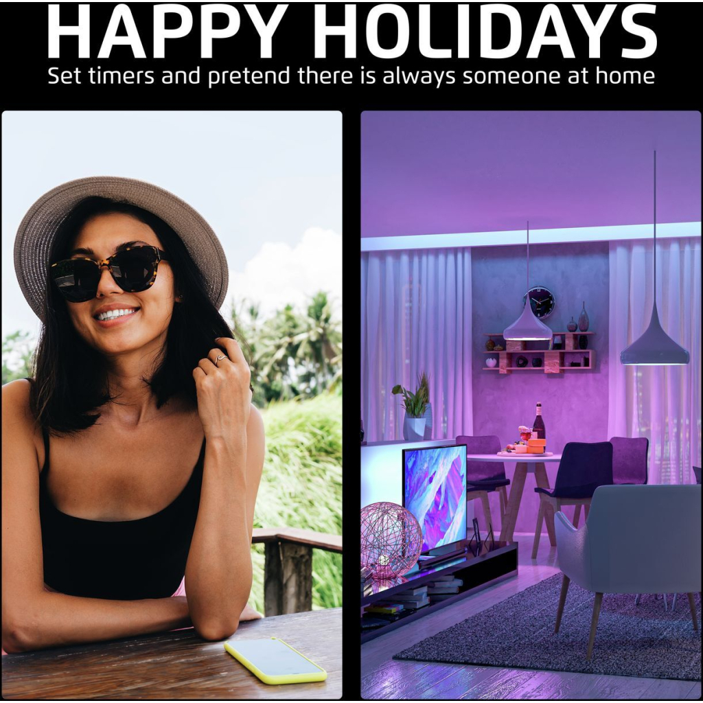 Розумна лампочка Trust E27 806 Lumen, 1800-6500k, RGBCW, white (71281_TRUST) - зображення 9