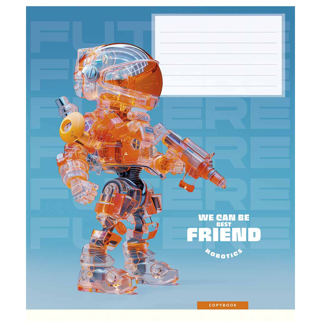 Зошит Школярик We can be best friend 12 аркушів коса лінія (012-3461C) - зображення 1