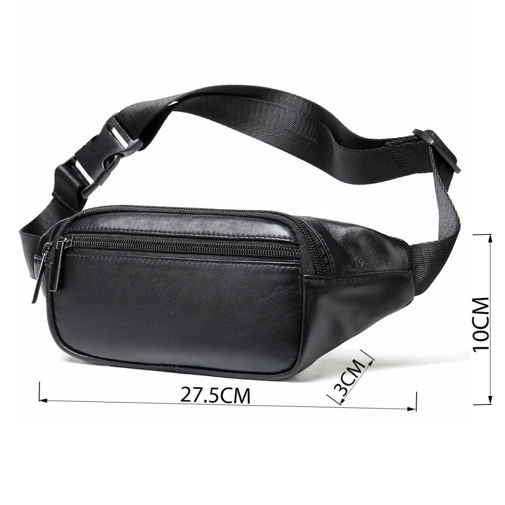 Сумка Vintage Бананка зі шкіри Чорна (14999) - зображення 3