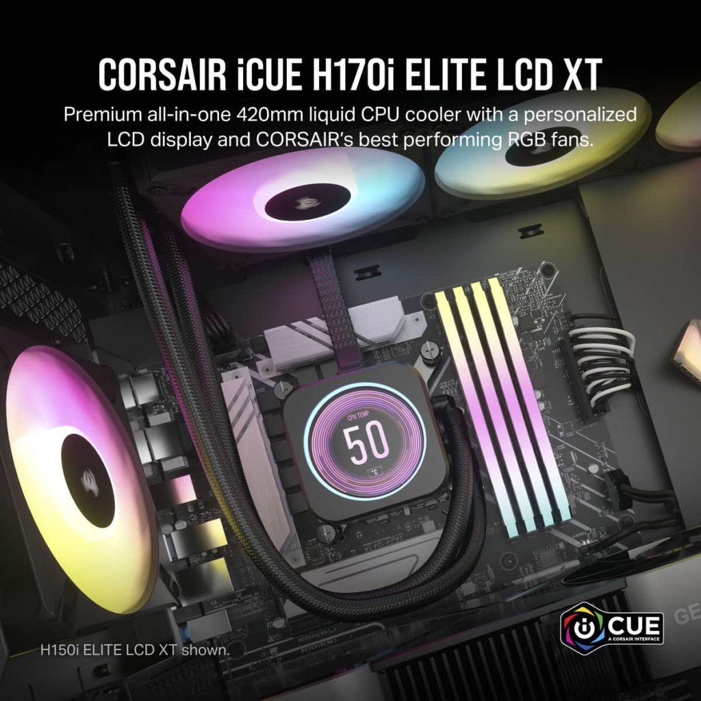 Система рідинного охолодження Corsair iCUE H170i ELITE LCD XT (CW-9060076-WW) - зображення 5