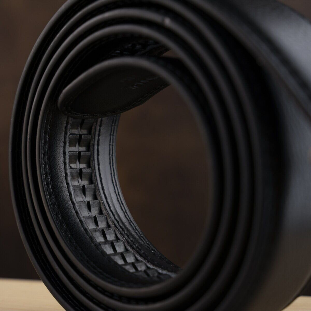 Ремінь Vintage Чоловічий з латунною пряжкою Чорний (20310) - зображення 7