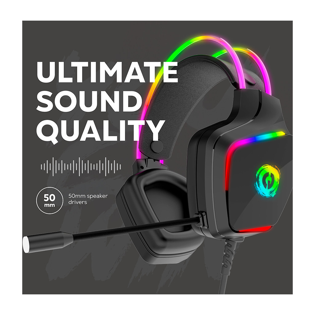 Навушники Canyon GH-9A Darkless Gaming 3.5 мм RGB Black (CND-SGHS9A) - зображення 7