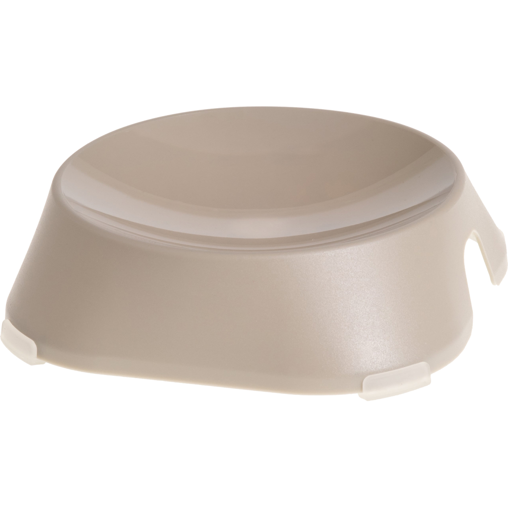 Посуд для котів Fiboo Flat Bowl миска без антиковзких накладок бежева (FIB0130) - зображення 1