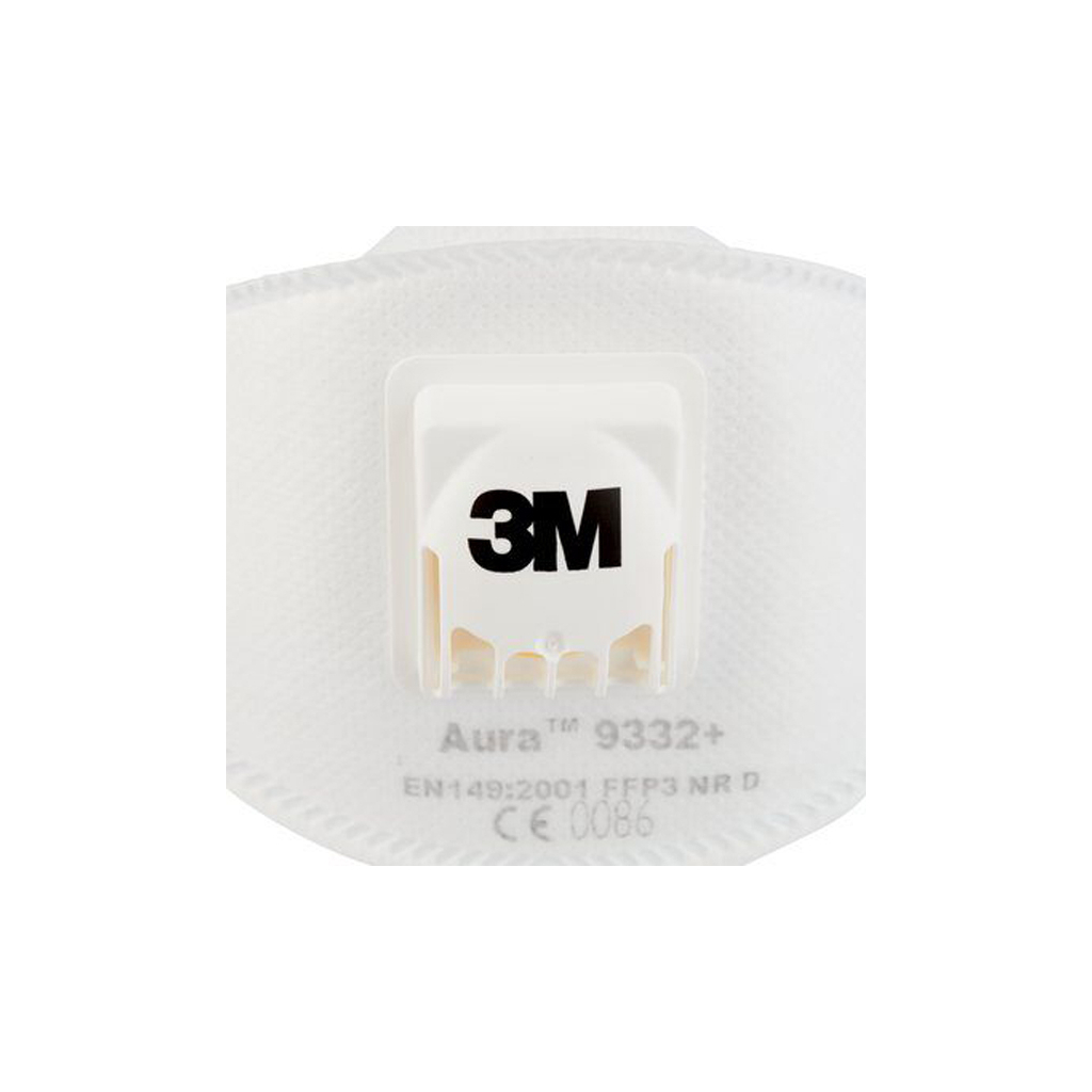 Респіратор 3M Aura 9332+ захист рівня FFP3 з клапаном 1 шт. (4054596041219) - зображення 2