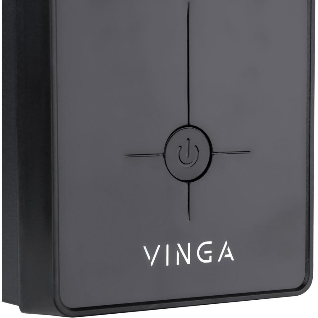 Пристрій безперебійного живлення Vinga LCD 1200VA metal case with USB (VPC-1200MU) - зображення 4