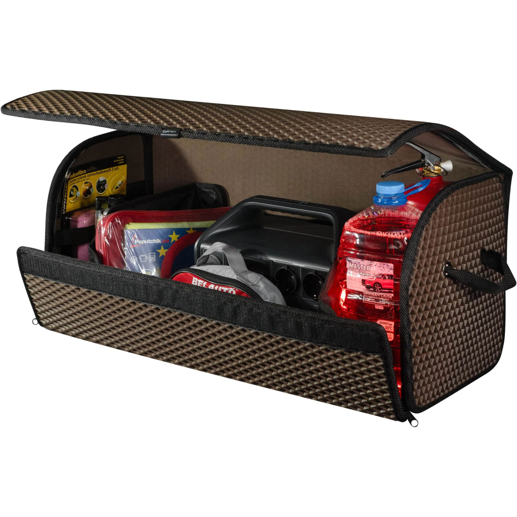 Сумка-органайзер EVAtech L-PRO 32x75x30 см. Ромб коричневий з чорним кантом (BS13641OL3RZB) - зображення 4