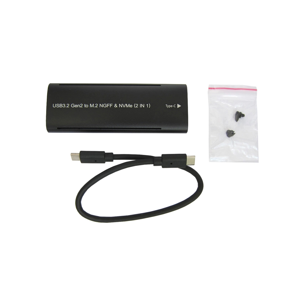 Кишеня зовнішня Dynamode M.2 SSD NVMe/SATA combo USB3.2 GEN2 Type-C aluminium black (DM-CAD-SSD10) - зображення 7