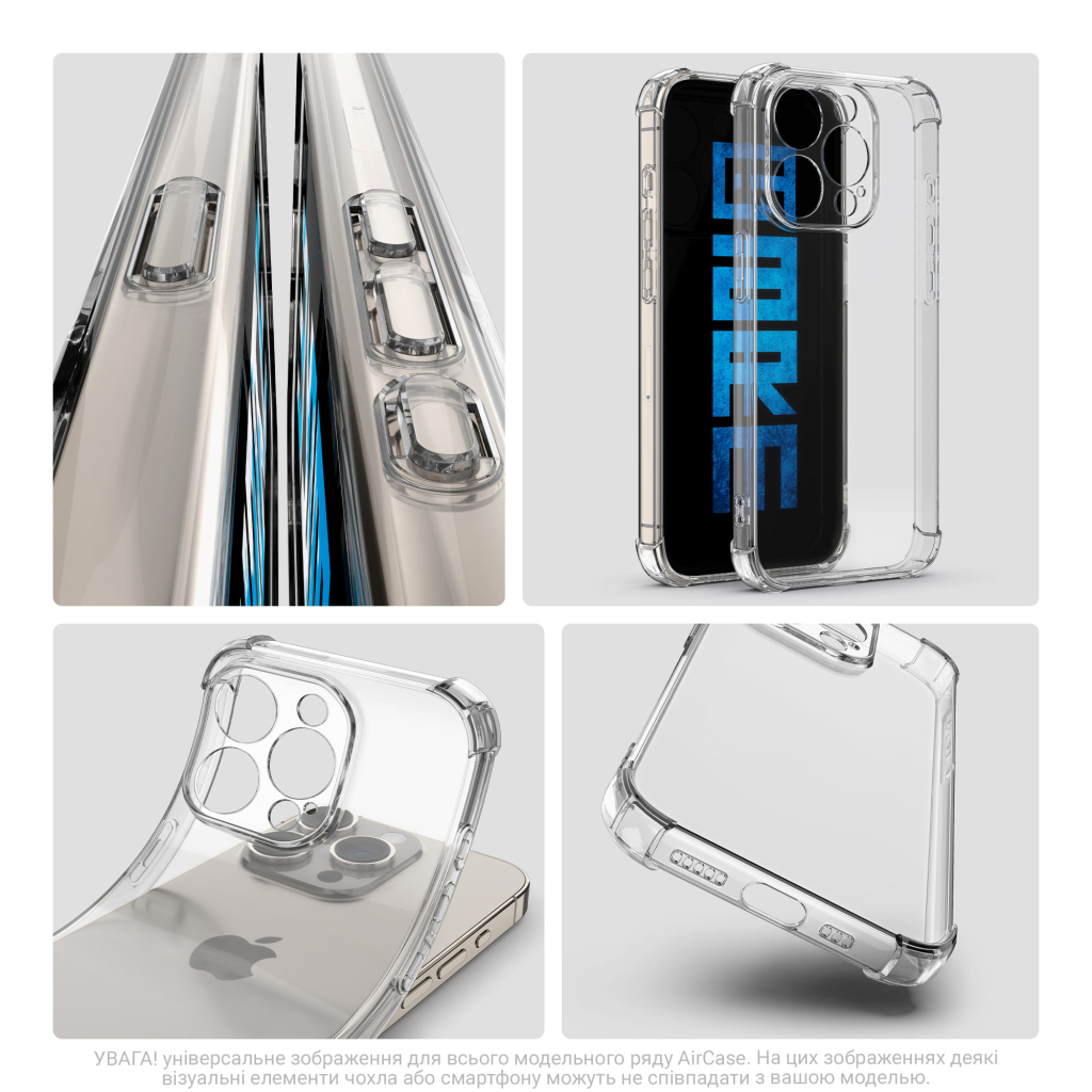 Чохол до мобільного телефона Armorstandart Air Force Apple iPhone 16 Camera cover Clear (ARM78500) - зображення 4