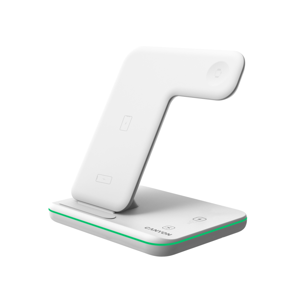 Зарядний пристрій Canyon WS-303 3in1 Wireless charger (CNS-WCS303W) - зображення 5