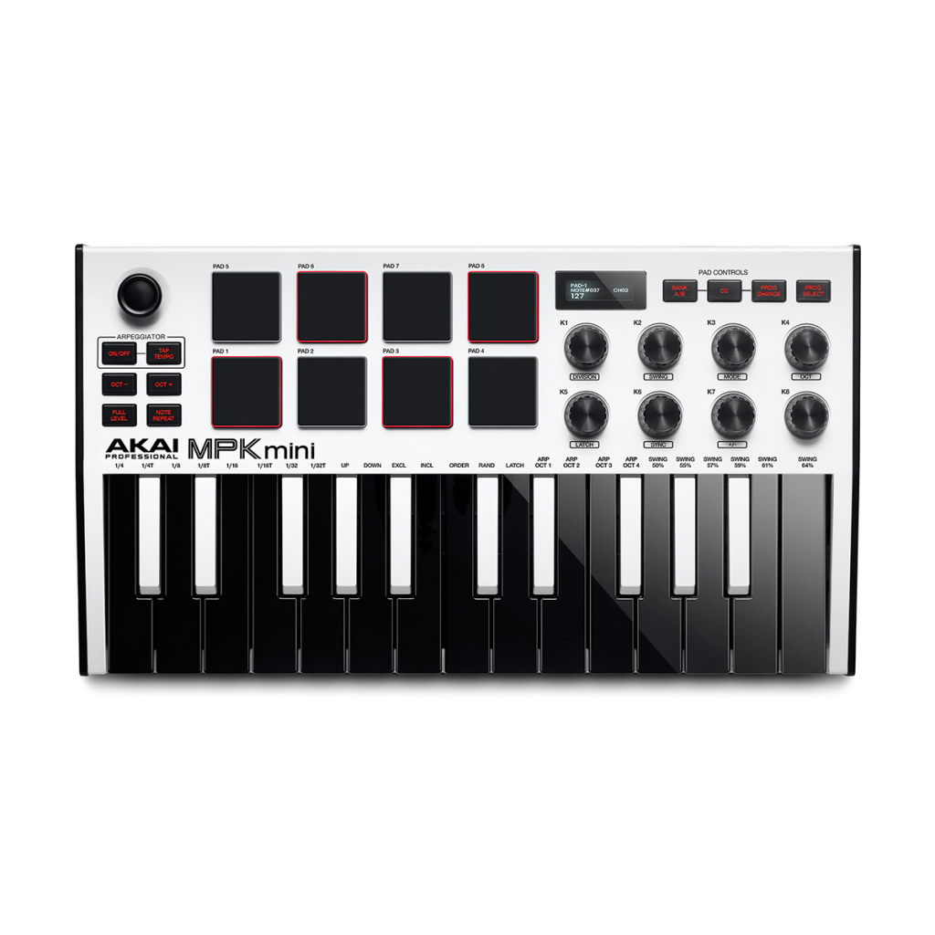 MIDI-клавіатура Akai MPK MINI MK3 White (230878) - изображение 1