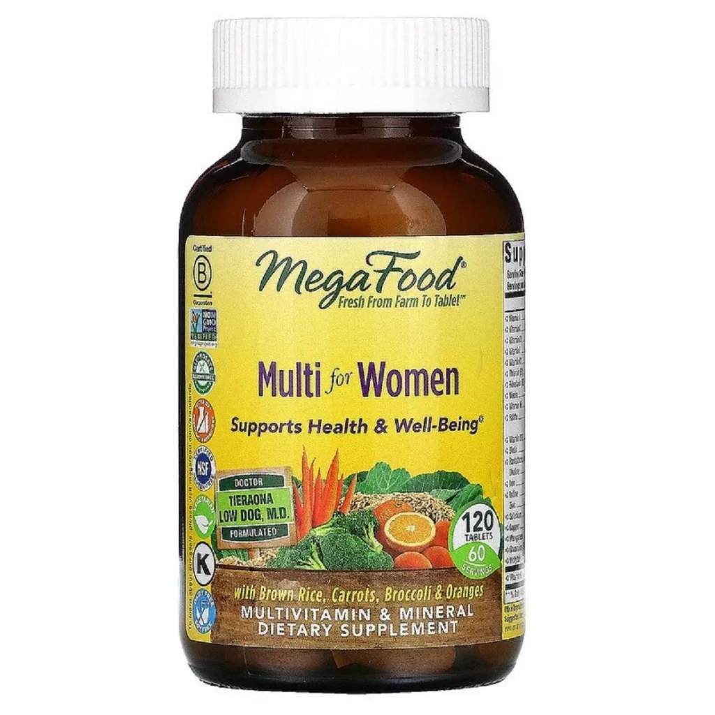 Мультивітамін MegaFood Мультивітаміни для Жінок, Multi for Women, 120 таблеток (MGF-10324) - зображення 1