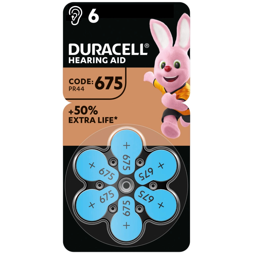 Батарейка Duracell PR44 / 675 * 6 (5004326) - изображение 1