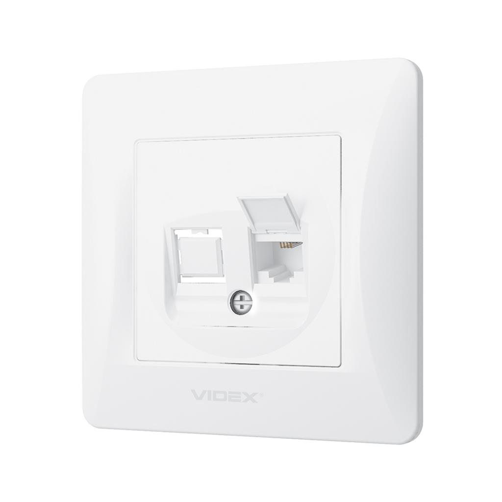 Телефонна розетка Videx BINERA CAT3 (VF-BNSK1TF3-W) - изображение 2