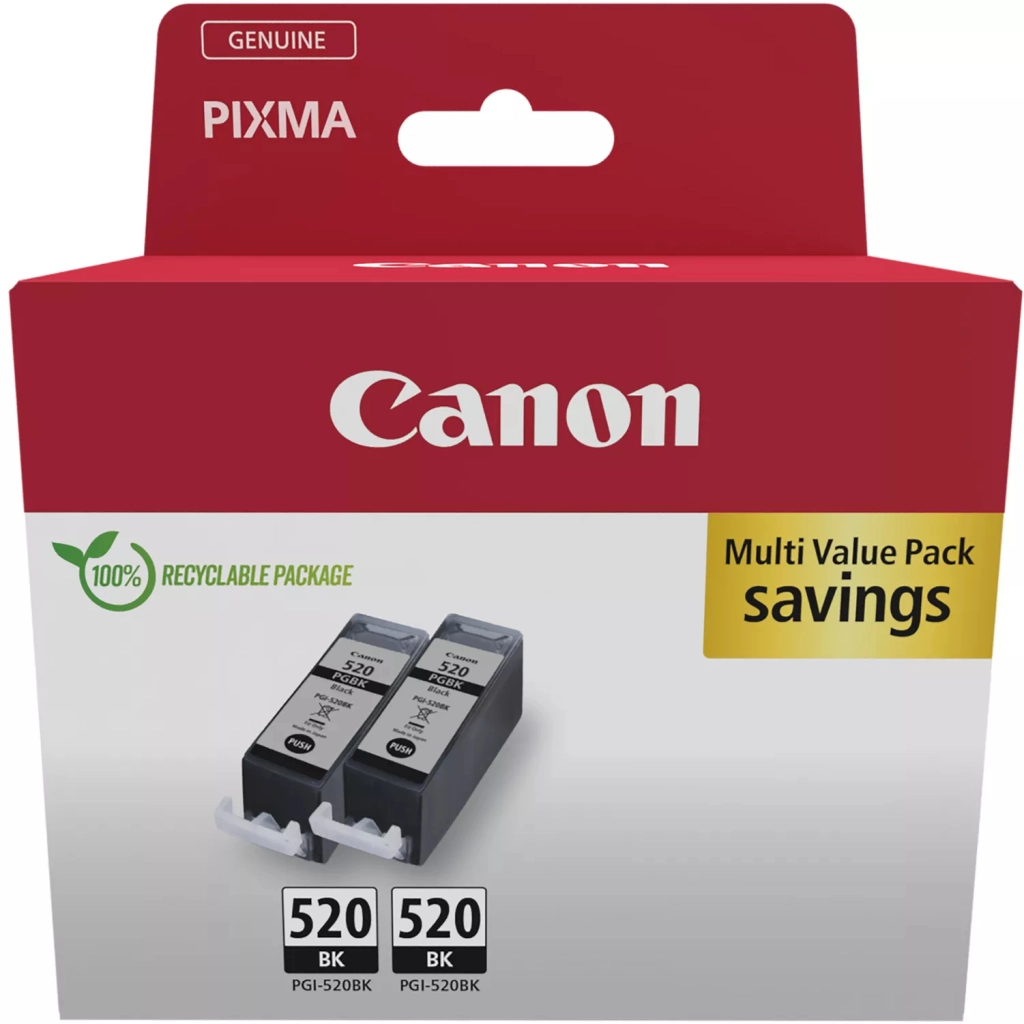 Картридж Canon PGI-520 Black Double pack, carton (2932B019) - зображення 1