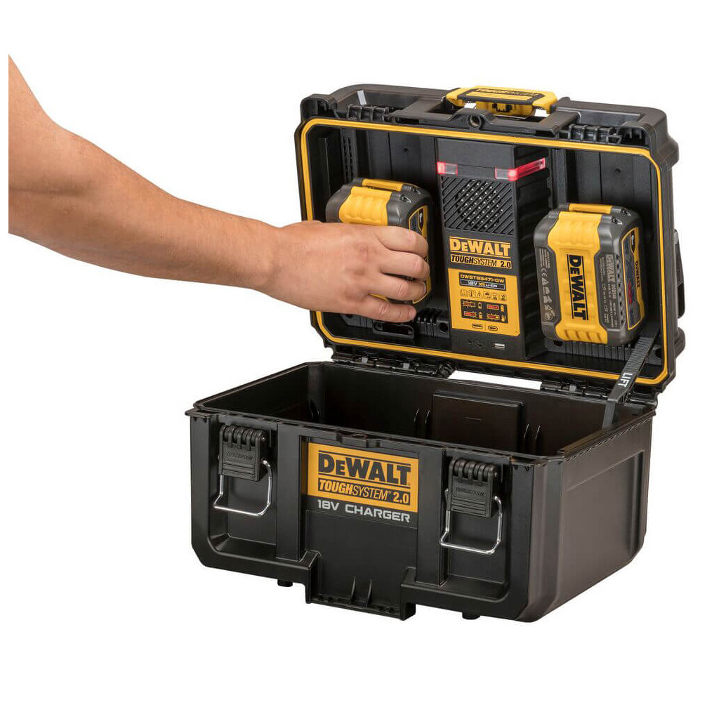 Зарядний пристрій для акумуляторів інструменту DeWALT BOX ToughSystem 2.0, 18 В/54 В, 6A (DWST83471) - изображение 2