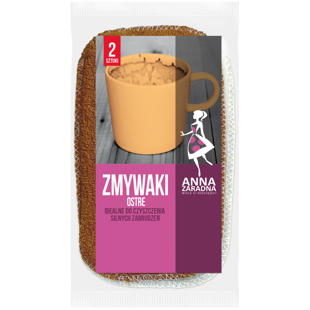 Губки кухонні Anna Zaradna Гострі 2 шт. (5903936014125) - зображення 1