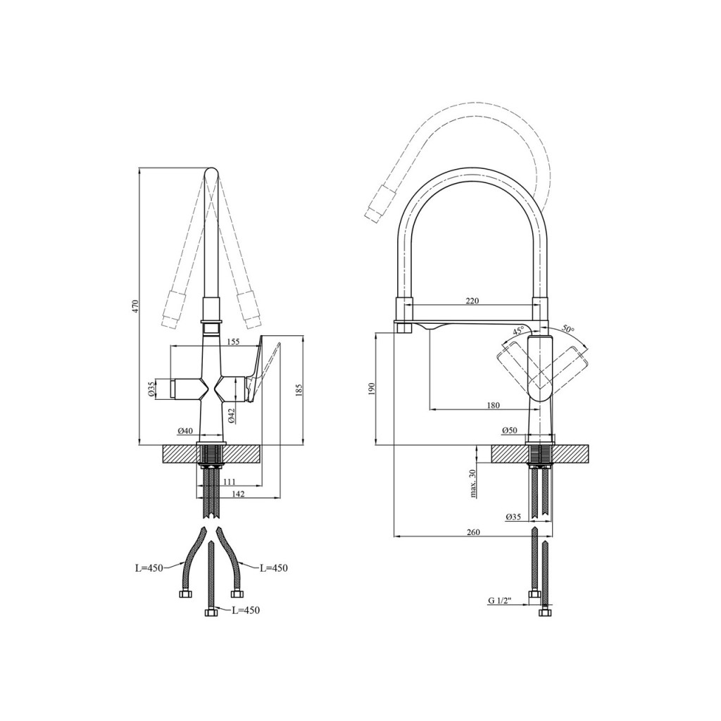 Змішувач Kroner Graz-GRP03815 - зображення 9