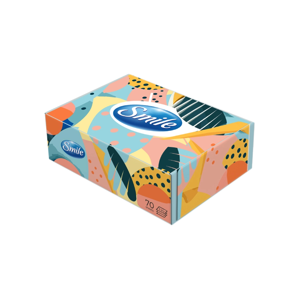 Серветки косметичні Smile 3 шари 70 листів Дизайн коробки в асортименті (4823071662016) - изображение 2