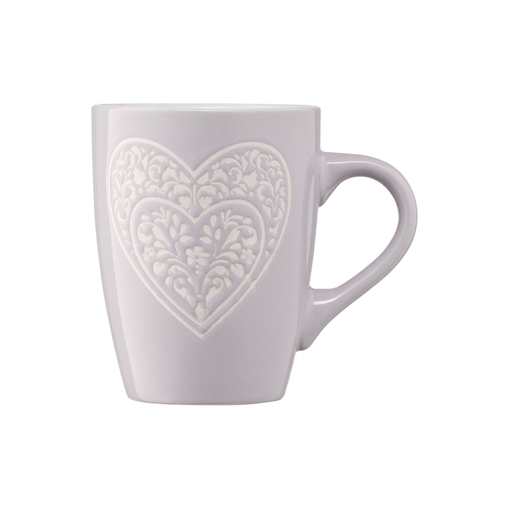 Чашка Ardesto Heart 330 мл Grey (AR3467GR) - изображение 4
