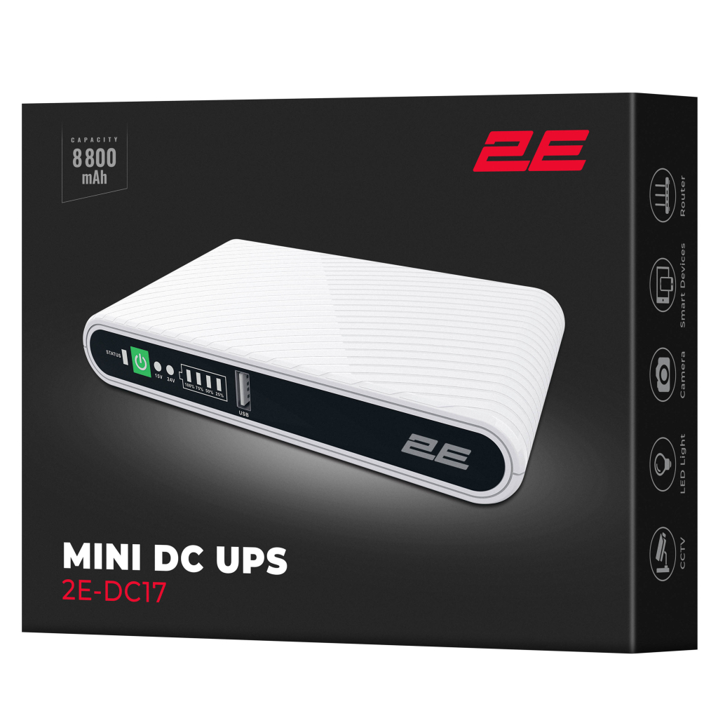 Пристрій безперебійного живлення 2E Mini DC 17Вт (2E-DC17) - зображення 8