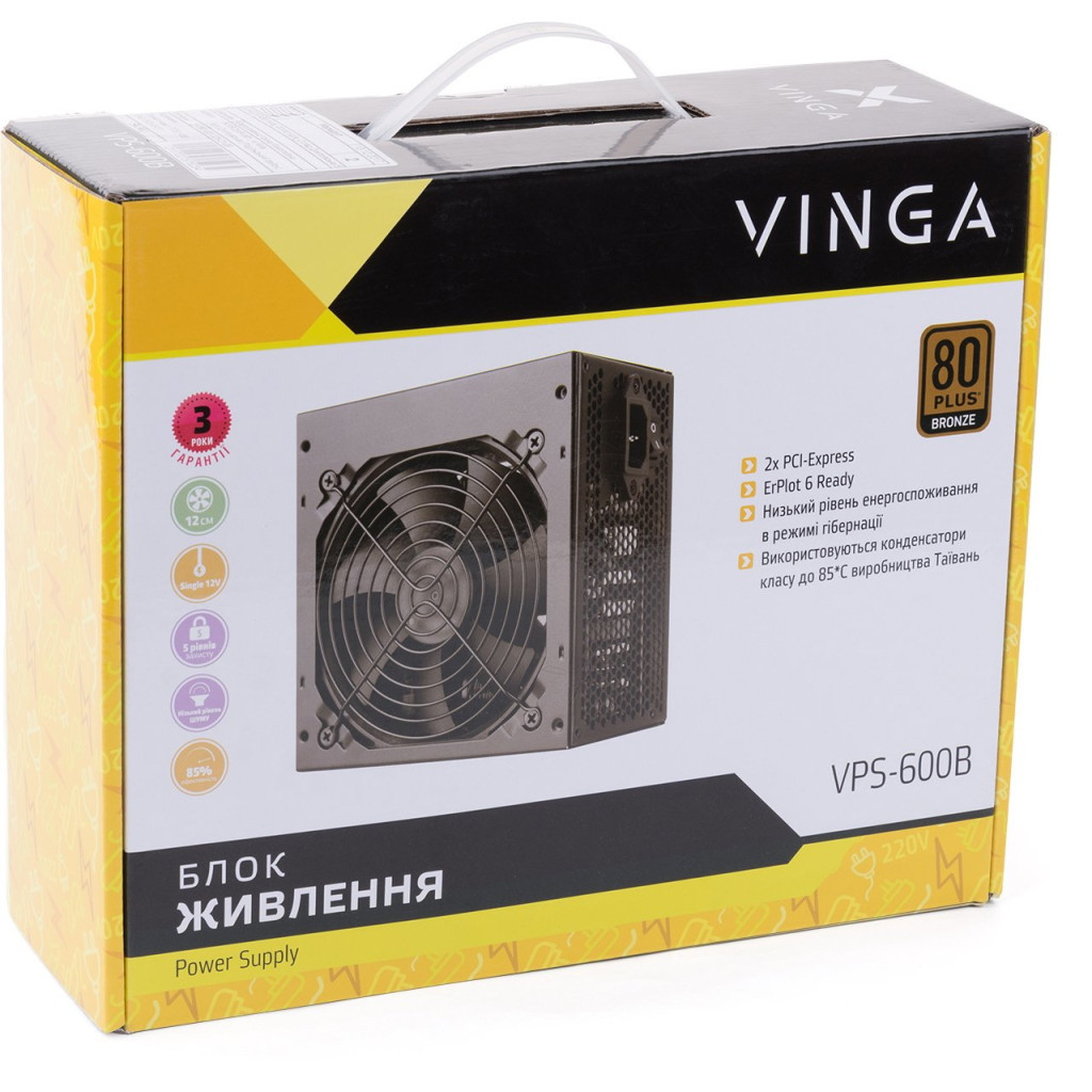 Блок живлення Vinga 600W (VPS-600B) - изображение 11