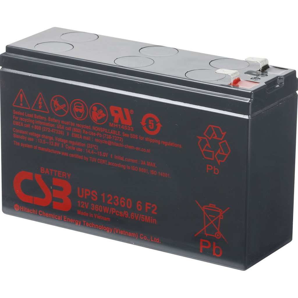 Батарея до ДБЖ CSB 12V 6Ah (UPS123606F2) - зображення 1