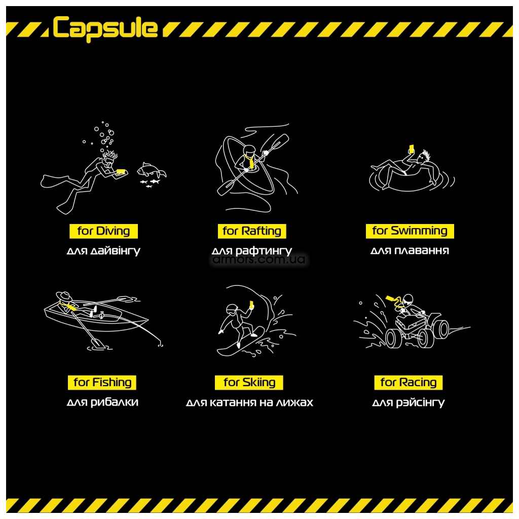 Чохол до мобільного телефона Armorstandart Capsule Waterproof Case Black (ARM59233) - зображення 3