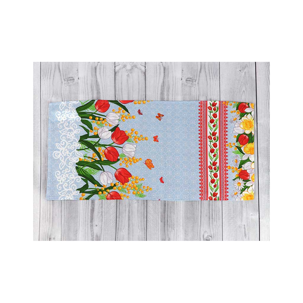 Рушник Руно вафельний набивний Весняні квіти- 1, 35х70 см (217.15_Весняні квіти_1) - зображення 2