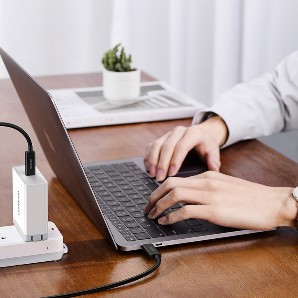 Дата кабель USB-C to USB-C 0.8m USB 4.0 THUNDERBOLTUS501 8K40Gbps Black Ugreen (30389) - изображение 9