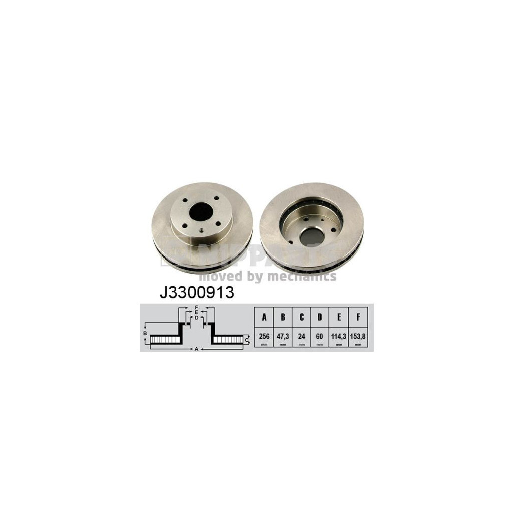Гальмівний диск Nipparts J3300913 - зображення 1