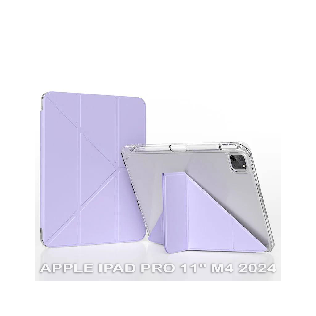 Чохол до планшета BeCover Ultra Slim Origami Transparent Apple iPad Pro 11" M4 2024 Purple (711692) - зображення 1