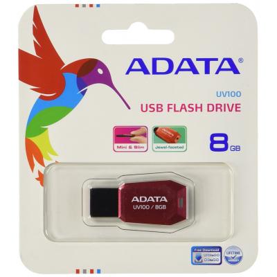 USB флеш накопичувач ADATA 8GB DashDrive UV100 Red USB 2.0 (AUV100-8G-RRD) - зображення 4