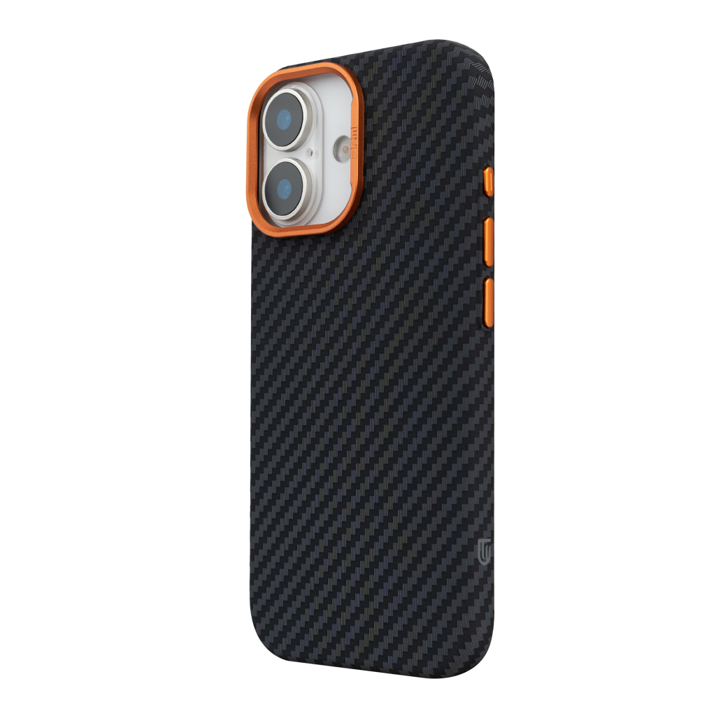 Чохол до мобільного телефона Armorstandart LikeCarbon2 SE MagCase Apple iPhone 17 Black Orange (ARM89160) - зображення 5