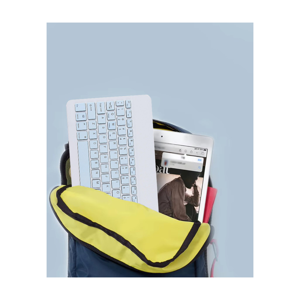 Клавіатура BeCover (245х150 мм) Bluetooth UA Light Blue (713407) - зображення 6