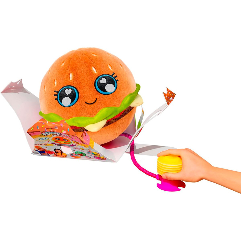 М'яка іграшка Biggies серії Little Foodies - Бургер (надувна іграшка, насос) (BIG002-BU) - зображення 4