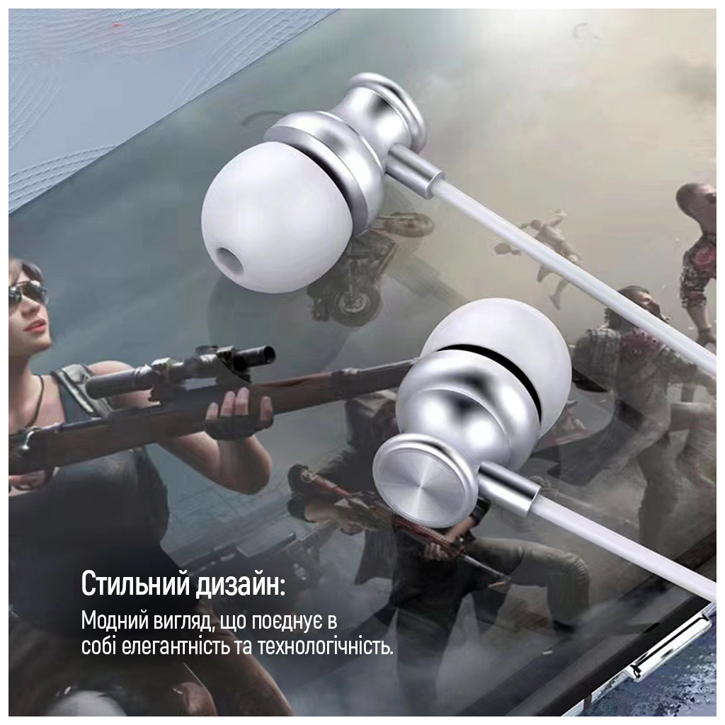 Навушники ColorWay 3.5 mm Wired Earphone UrbanBeat White (CW-WD03WT) - зображення 6
