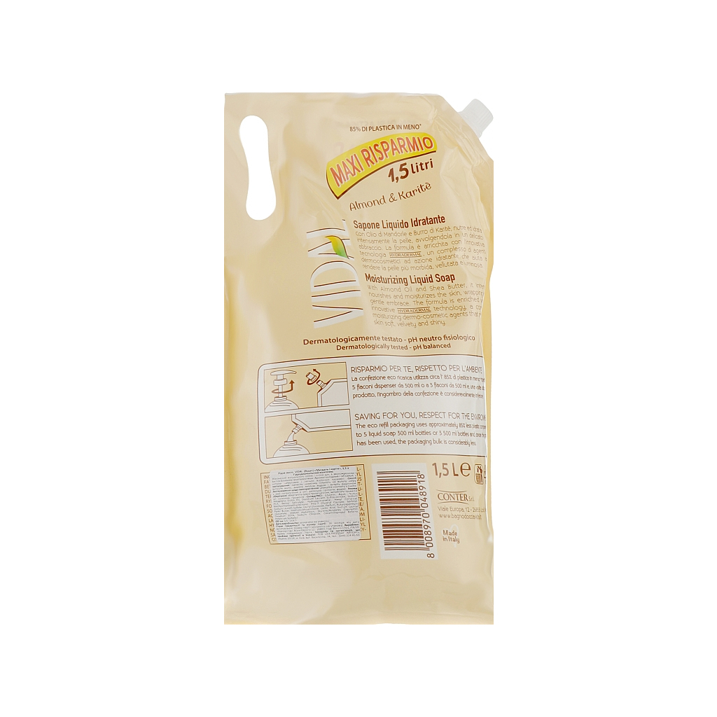 Рідке мило Vidal Мигдаль і каріте дой-пак 1.5 л (8008970048918) - зображення 2