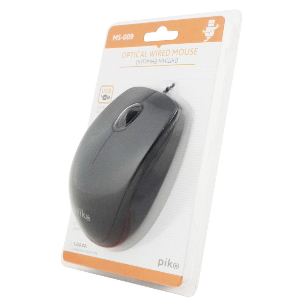 Мишка Piko MS-009 USB Black (1283126467158) - зображення 3
