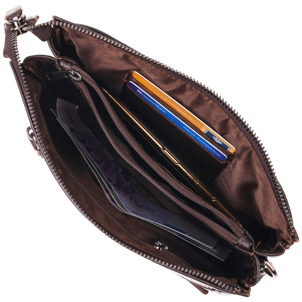 Сумка Canpellini З натуральної шкіри Коричнева (21553) - зображення 7