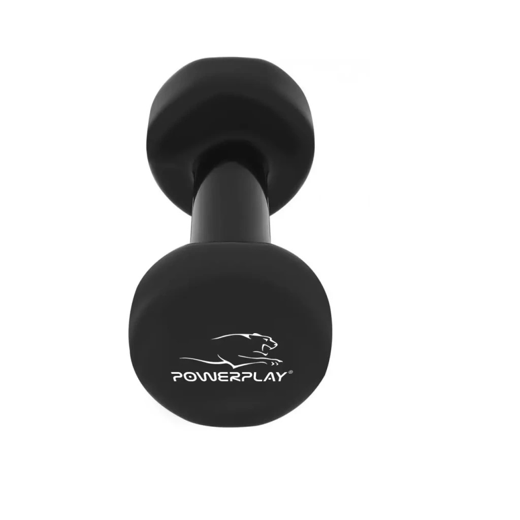 Гантель PowerPlay вінілові 4125 Achilles 2 х 5 кг Чорні (PP_4125_5kg_2in) - зображення 4