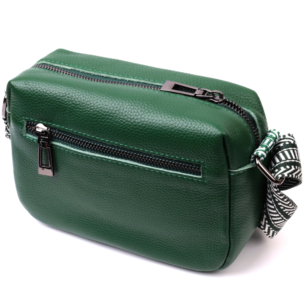 Сумка Vintage З натуральної шкіри Зелена (22603) - зображення 2