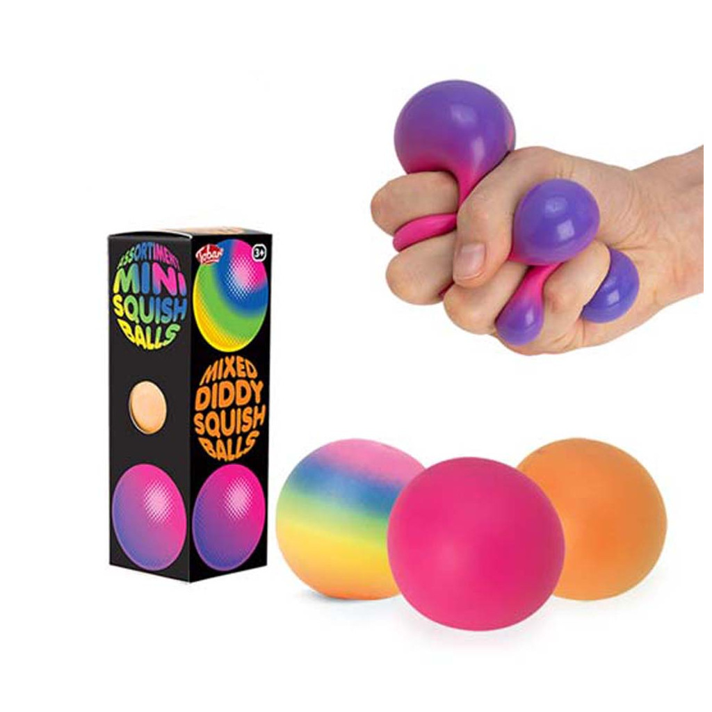 Антистрес Tobar Скранчемс мікс неонових м'ячиків-антистрес Дідді набір з трьох (38462) - зображення 6