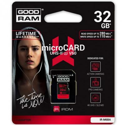 Карта пам'яті Goodram 32GB microSDHC UHS II V60 U3 IRDM (IR-M6BA-0320R11) - зображення 2