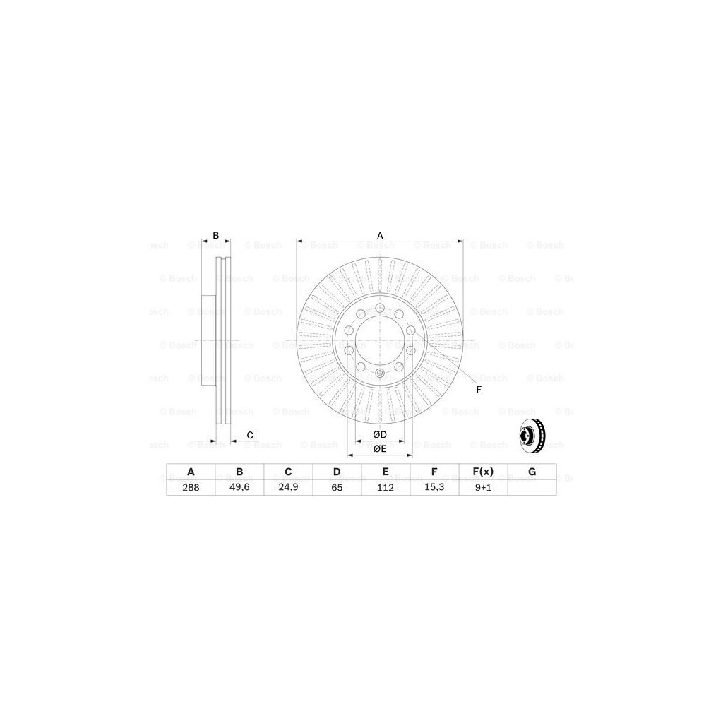 Гальмівний диск Bosch 0 986 479 939 - зображення 5